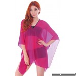 Simplicity Women's Chiffon Sheer Summer Beachwear Cover-Up Caftan Tunic Purple B01046C1AG